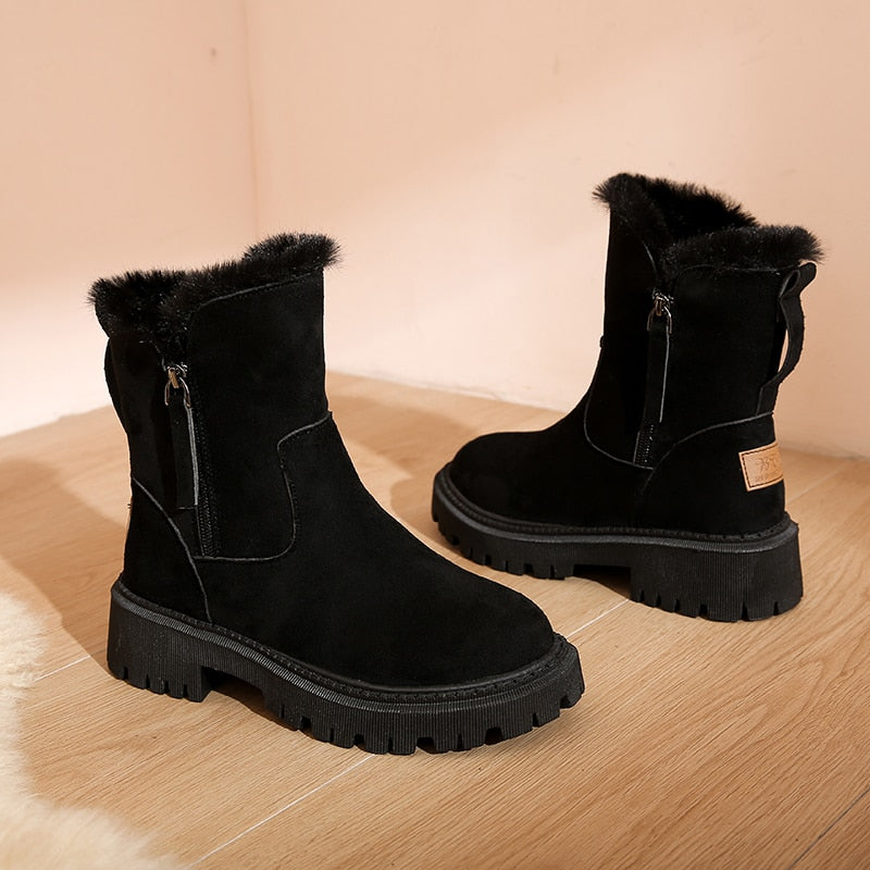 Einfache Knöchelhohe Schneestiefel