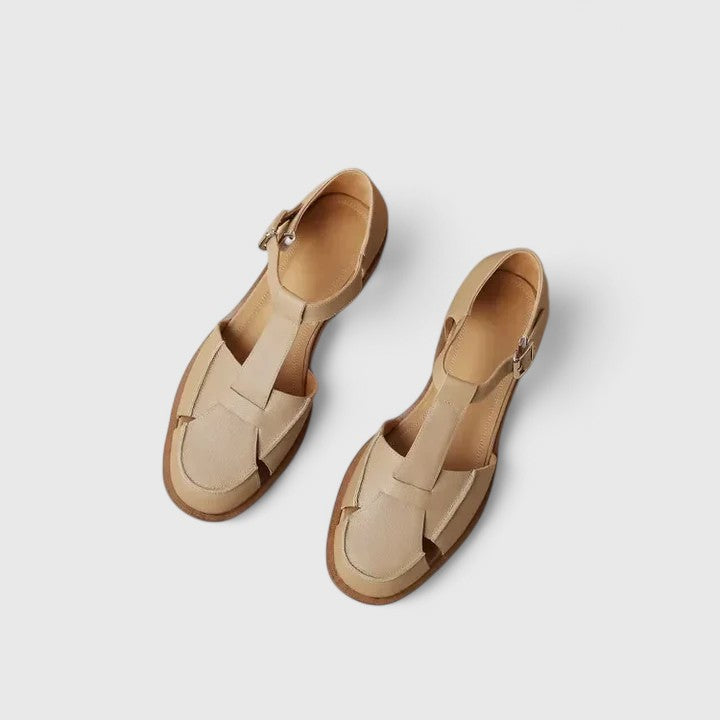KROHN-E Damen Mary-Jane Sandalen Verstellbarer Riemen Klassisches Design Elegant