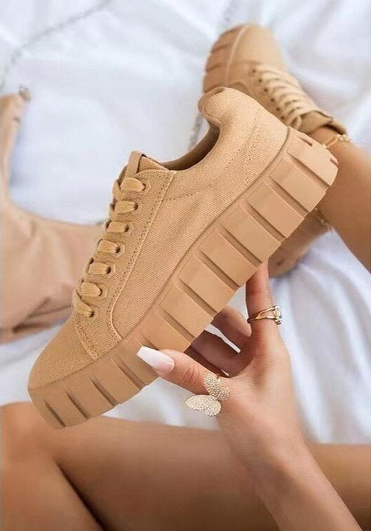 Damen-Plateausneaker mit dicker Blocksohle