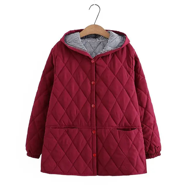 Krohn-e | Übergrößen Winterjacke aus Baumwolle für Damen