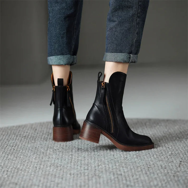 Krohn-e | Stovler Ankle Boots und Lederstiefel mit Reißverschluss