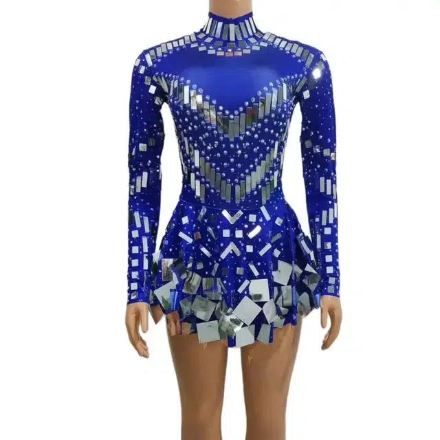 Fudus schwarzes Stretch-Partykleid für Bühne und Tanz