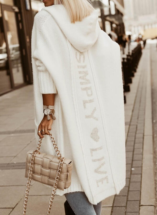 Eyara Kapuzenjacke mit "Simply Live" Aufdruck