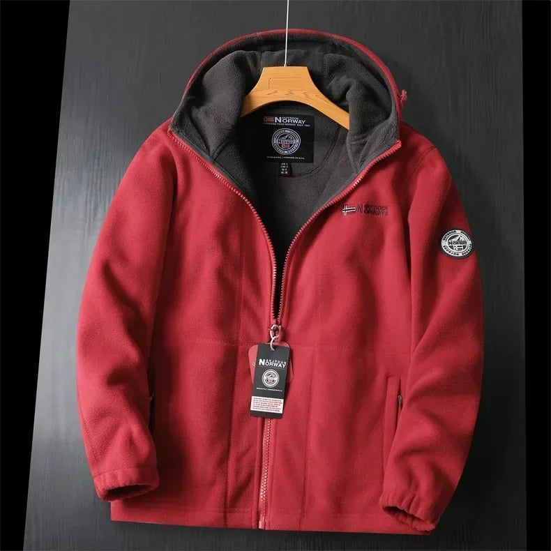 Krohn-e | Extra warme Zip Kapuzenjacke