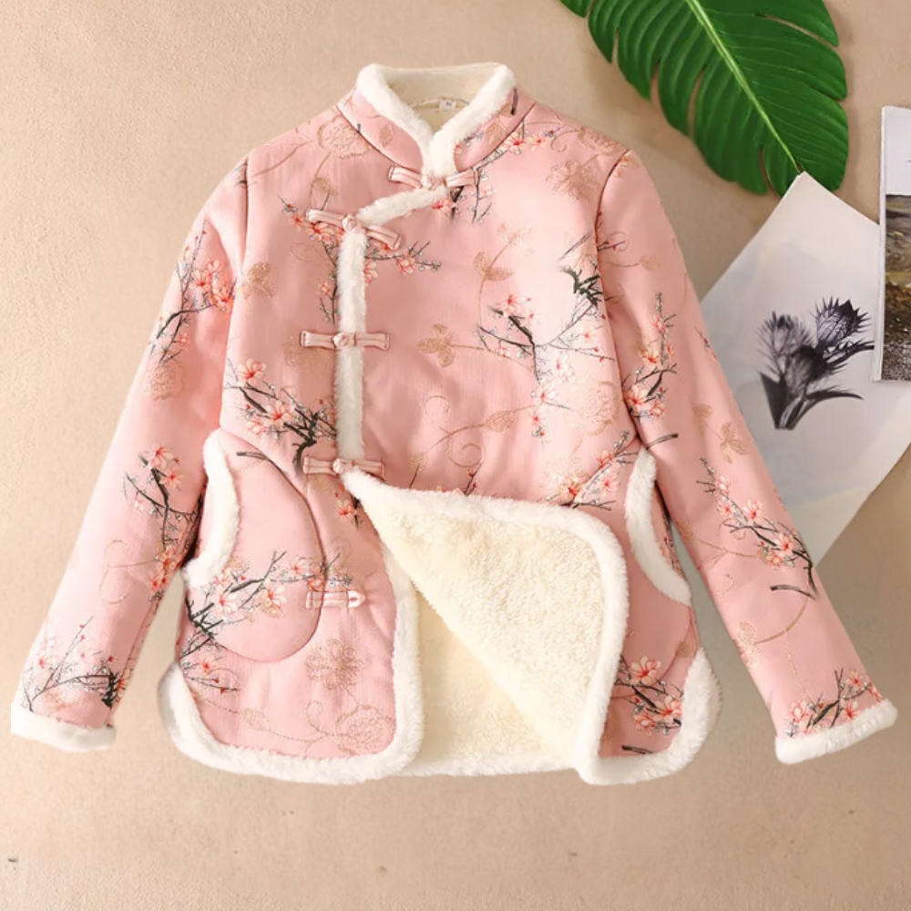 Krohn-e | Warme Blumenjacke für Damen