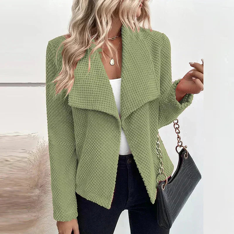 Krohn-e | Blazer mit Struktur Große Kragen Elegant und Modern