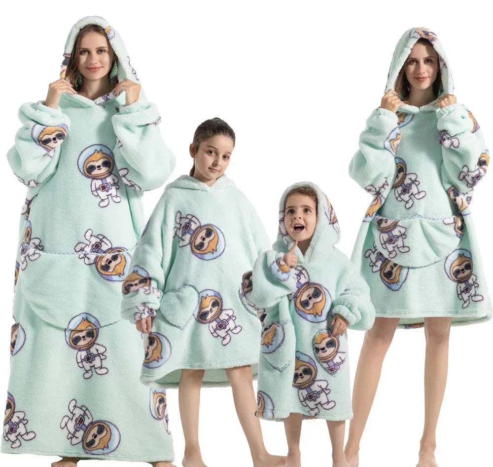 Riesiger Fleece Kapuzenpullover Decke von Fudus