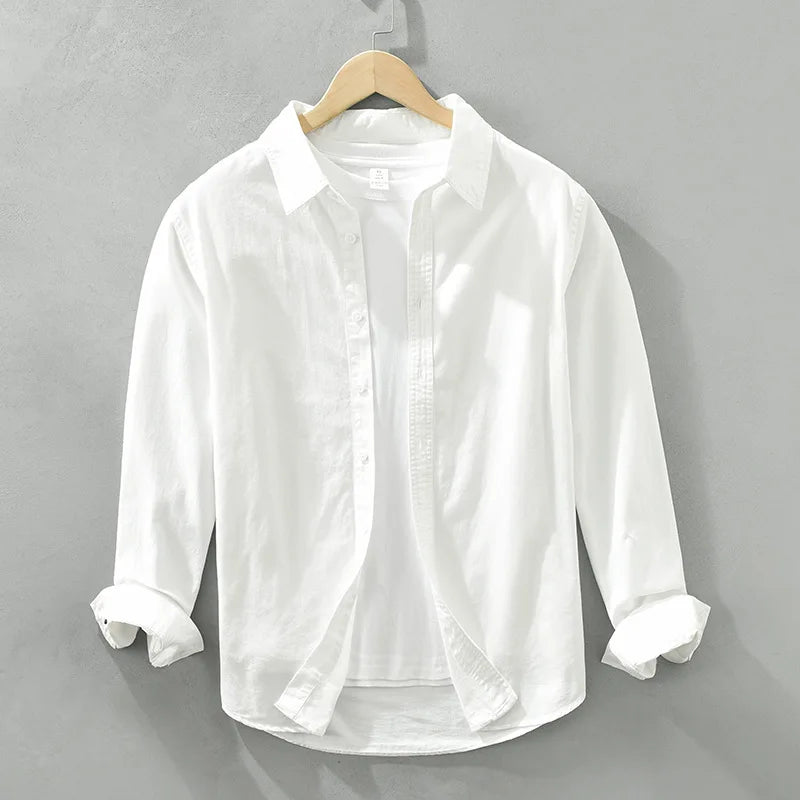 Krohn-e | Lässige Langarmhemd Baumwolle Zeitloses Design