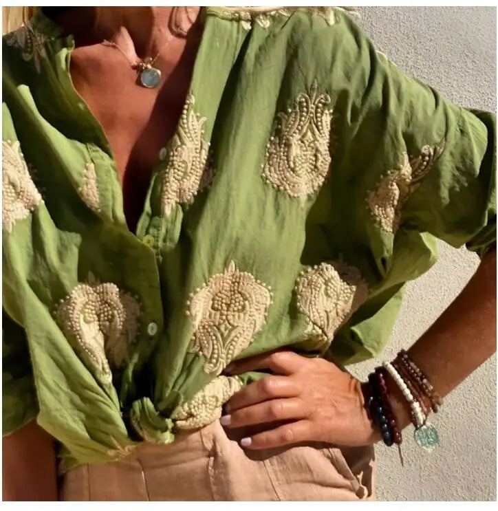 Damenbluse mit Archer-Print