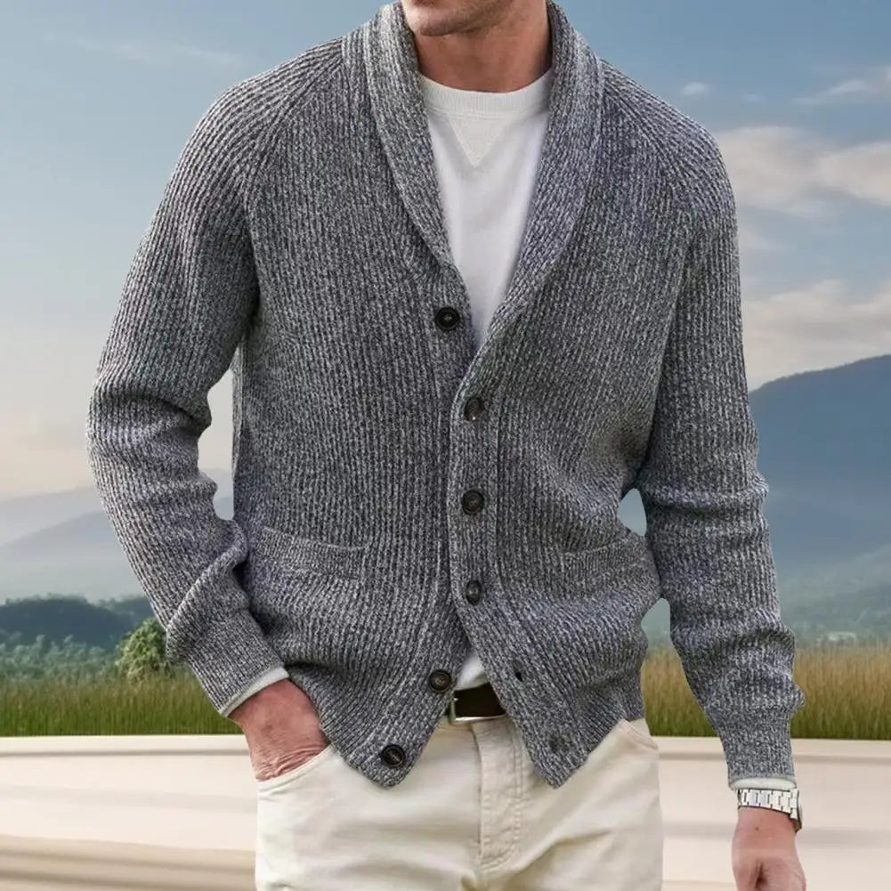 Krohn-e | Strickjacke mit Knöpfen Wollmischung Klassisch und Komfortabel