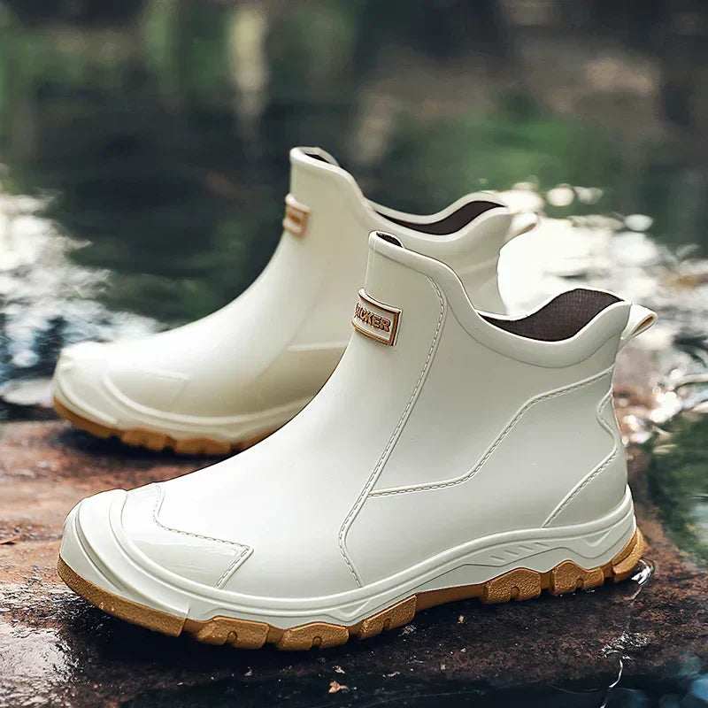 KROHN-E Damen Regenstiefel Wasserdicht Kniehoch Gummistiefel