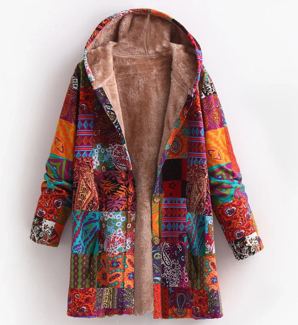 Krohn-e | Fleece-Jacke für Damen mit Kapuze