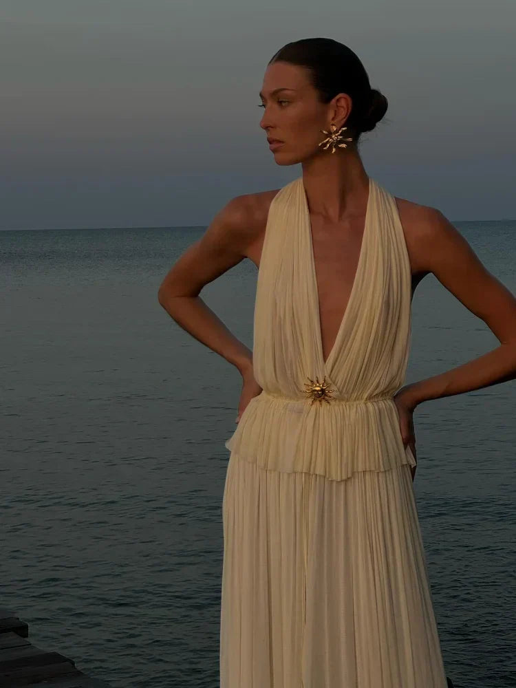 Fudus Falten-Croptop und Wickelrock-Set