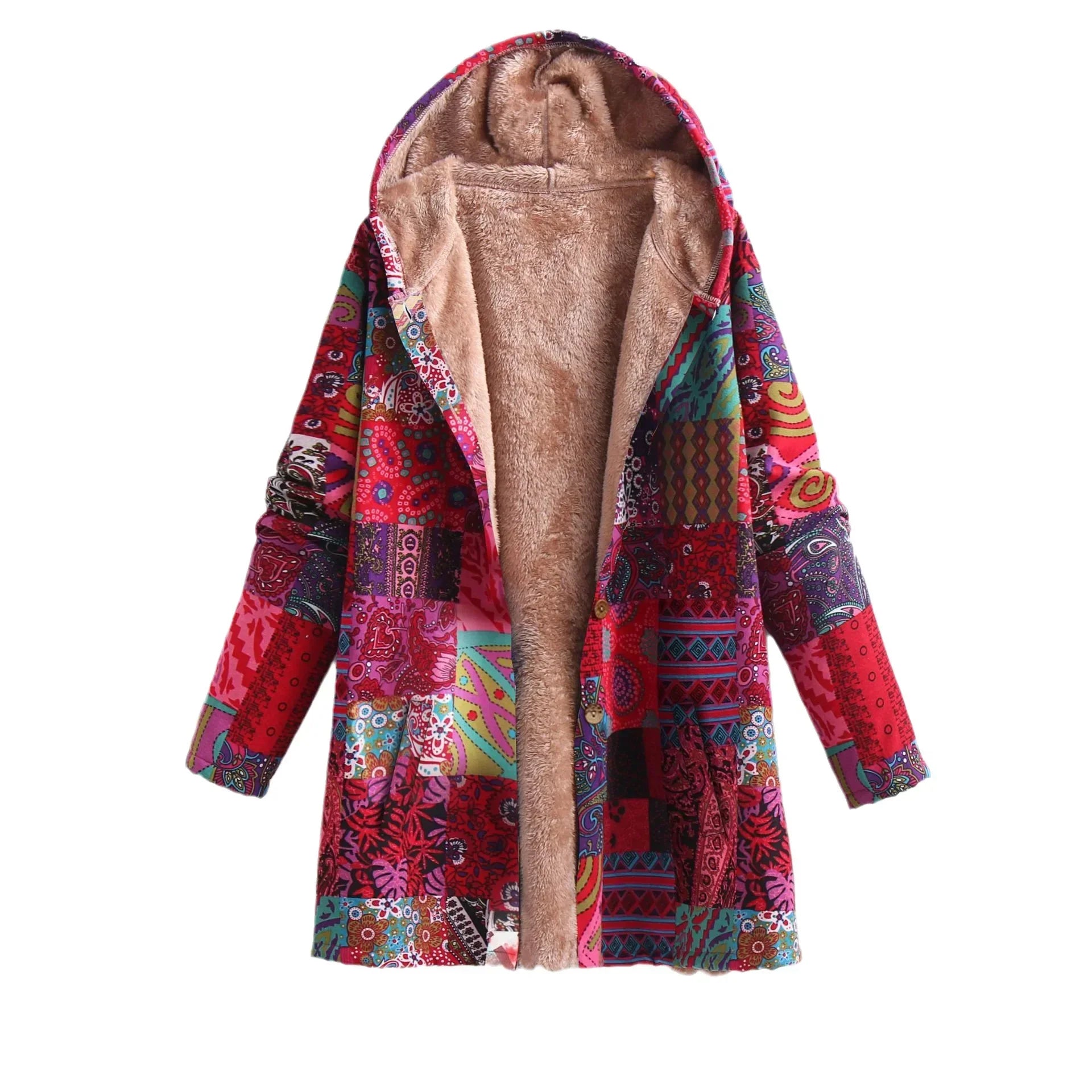 Krohn-e | Fleece-Jacke für Damen mit Kapuze