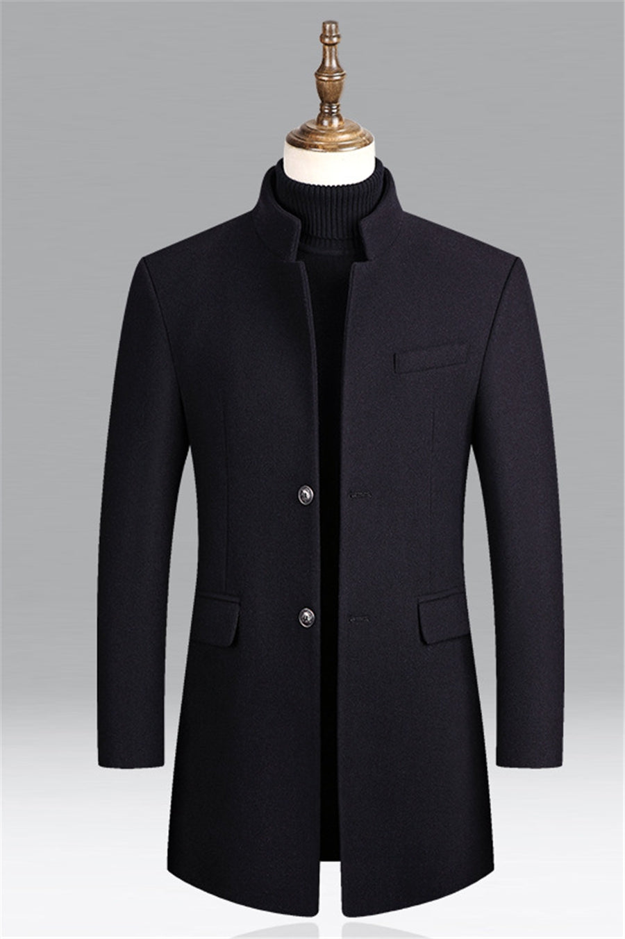 Krohn-e | Herren – Herbstmantel – Eleganter Mantel Aus Premium