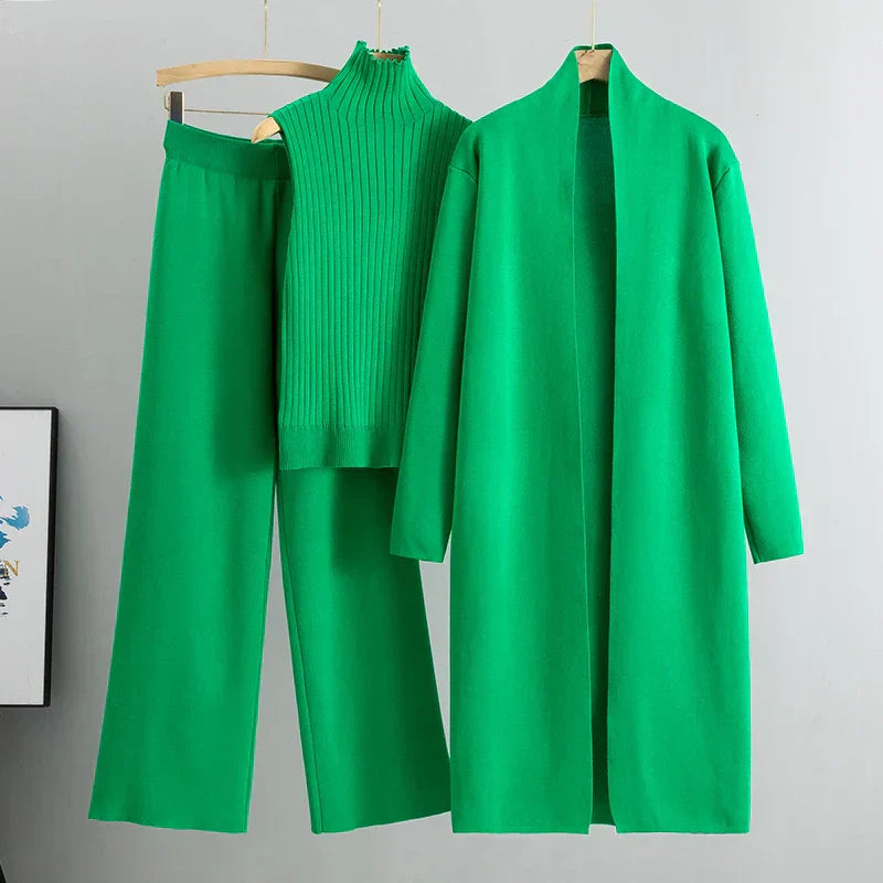 Krohn-e | delige gestrickte Set - stilvolle Damen Loungebekleidung