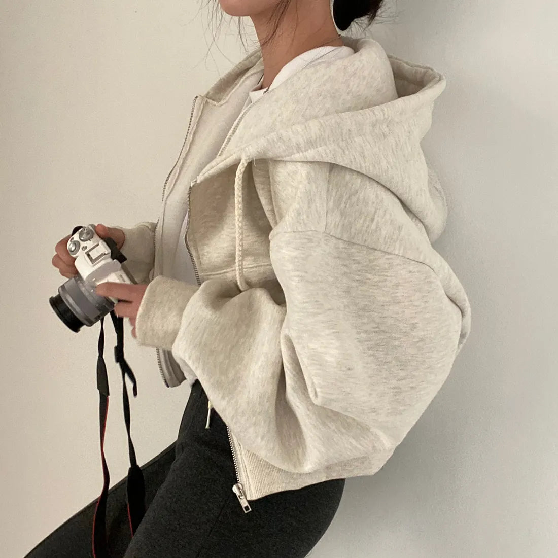 Oversized Zip-Up Sweatshirts by Inez