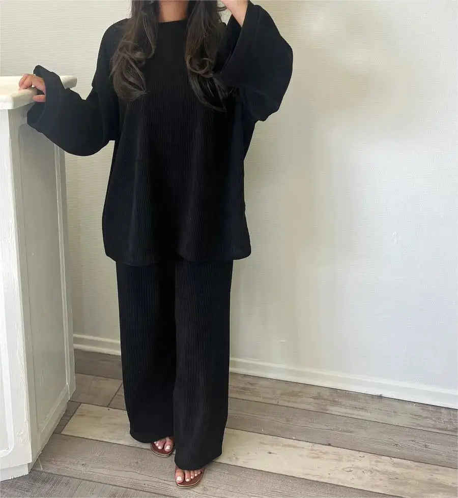 Krohn-e | Komfort: Damen Corduroy Zweiteiler