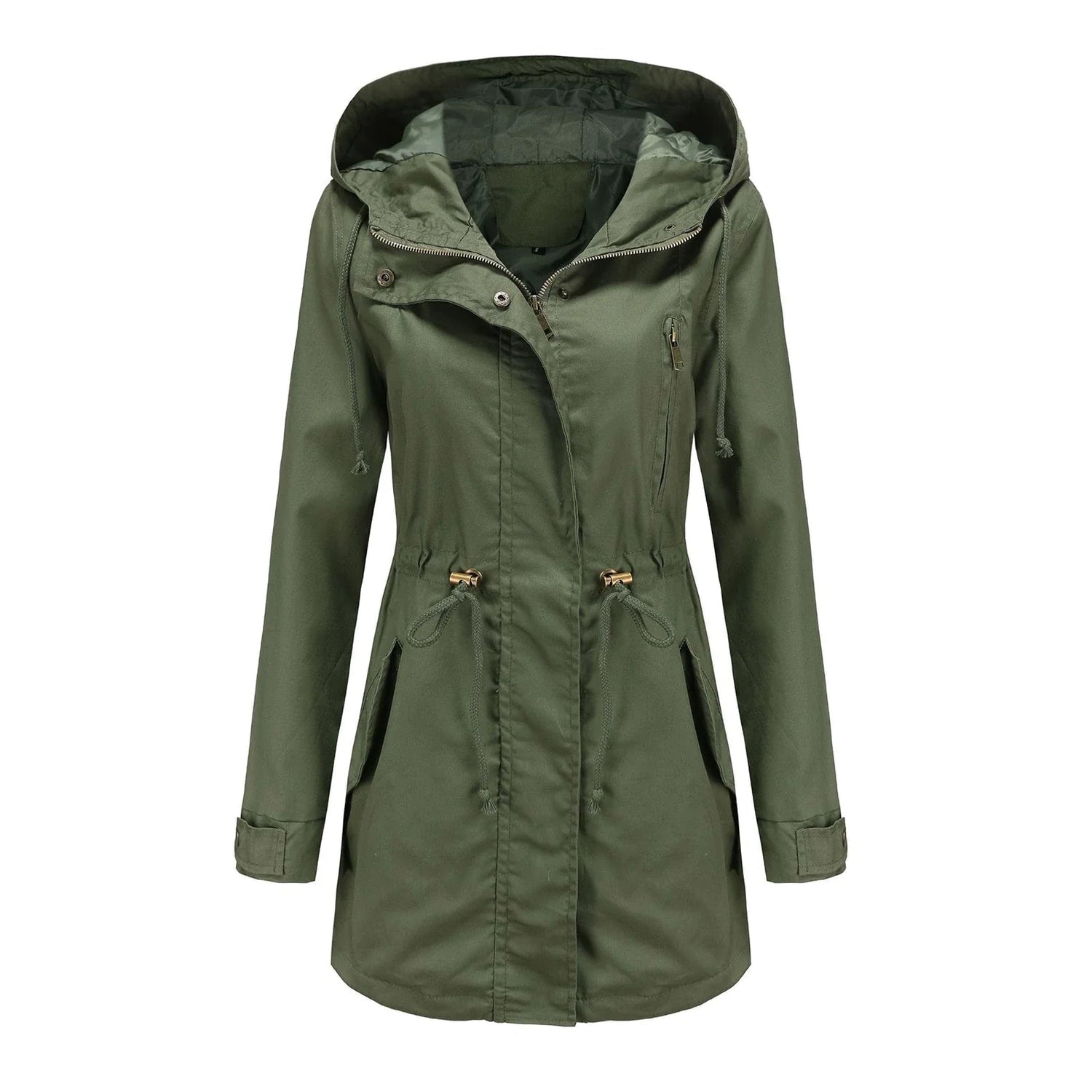 Krohn-e | Damen Elegante Wasserdichte Regenjacke Für Outdoor Aktivitäten
