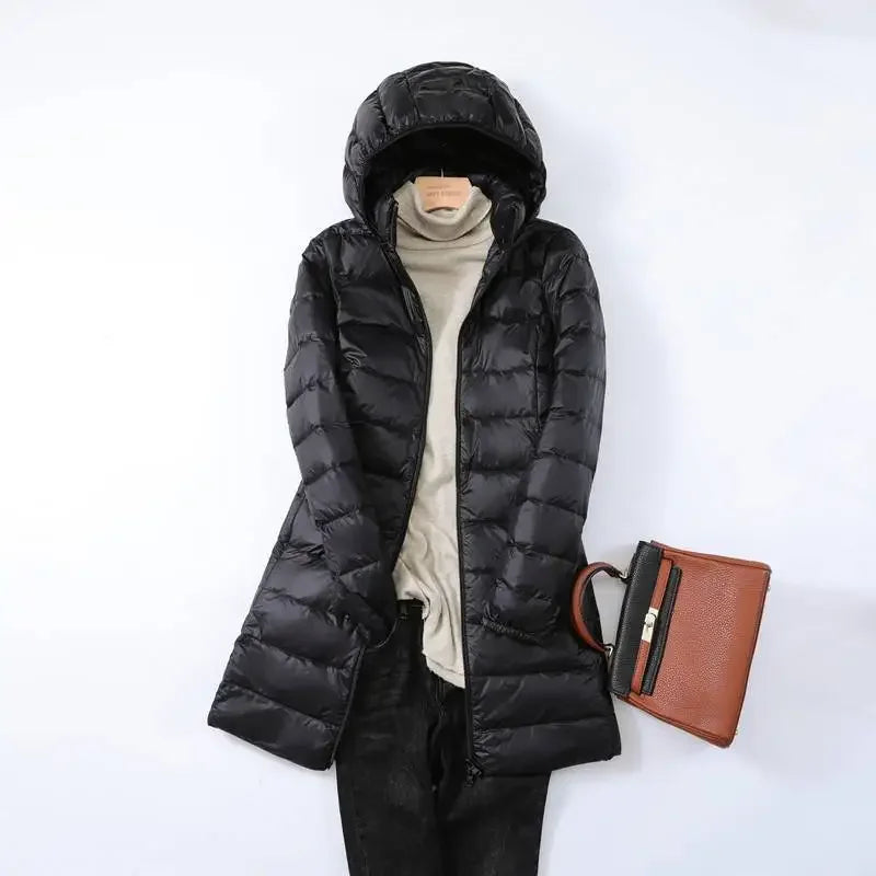 Krohn-e | faltbare Pufferjacke - stilvolle isolierte Jacke mit abnehmbarem Kapuze