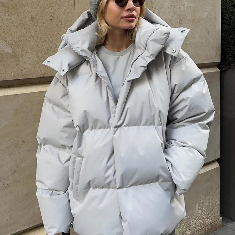 Krohn-e | Oversized Puff-Hoodie-Jacke