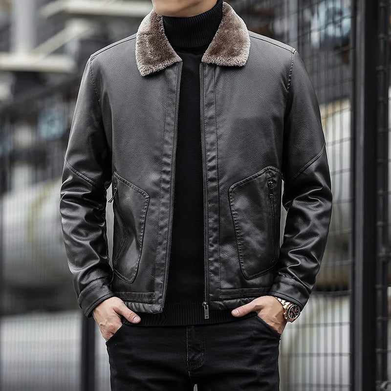Krohn-e | Herrenjacke mit Wollkragen