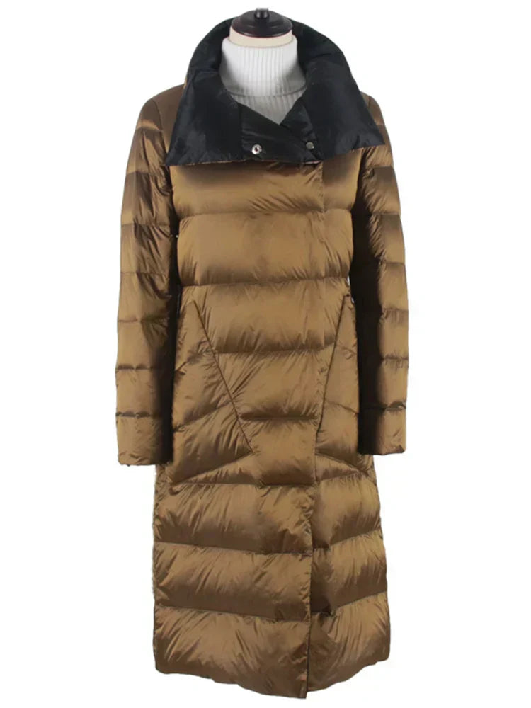 Krohn-e | Lange Karierte mit Taschen für Damen Ideal für Den Winter