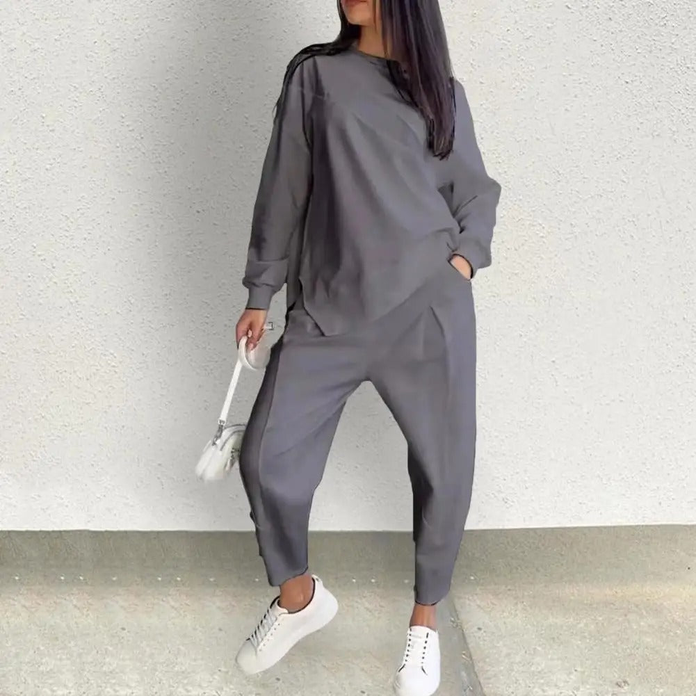 Krohn-e | Trendiges Damen Satz mit Sweatshirt Optik