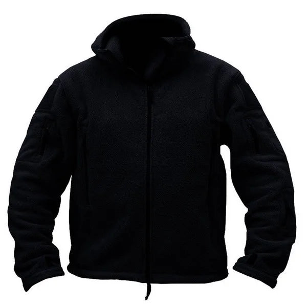 Krohn-e | Taktische Fleecejacke mit Kapuze Polyester Wärme und Funktionalität