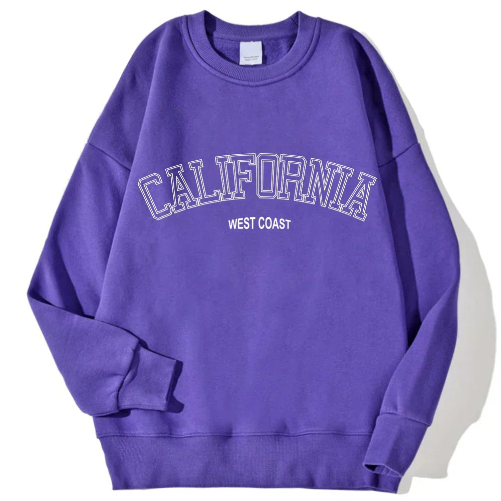 Trendiger Damen-Sweatshirt von Fudus mit Kalifornien Westküsten-Print