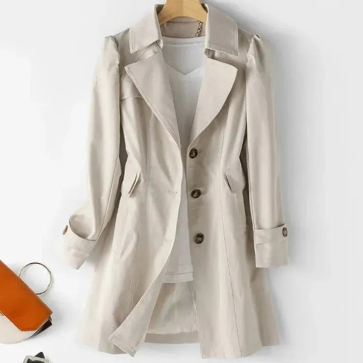Krohn-e | Trenchcoat-Jacke mit Hübschem Schnitt für Gastgeber und Winter