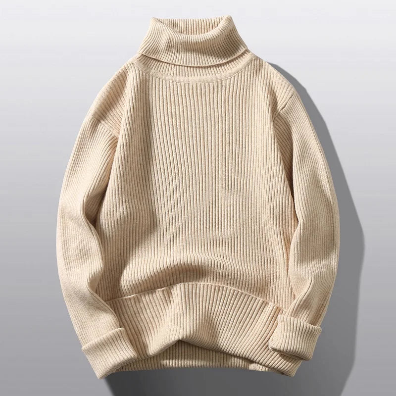 Krohn-e | Rippstrick-rollkragen Weich und Warm Perfekt für Lagenlook