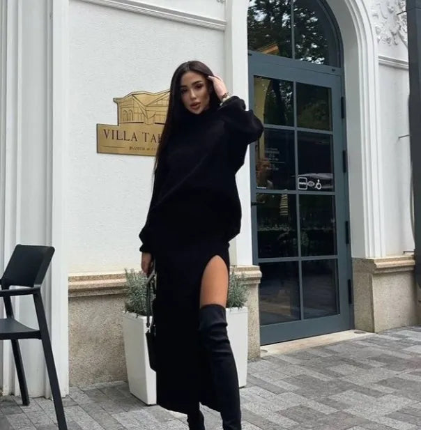 Addie: Rollkragenpullover aus Strick