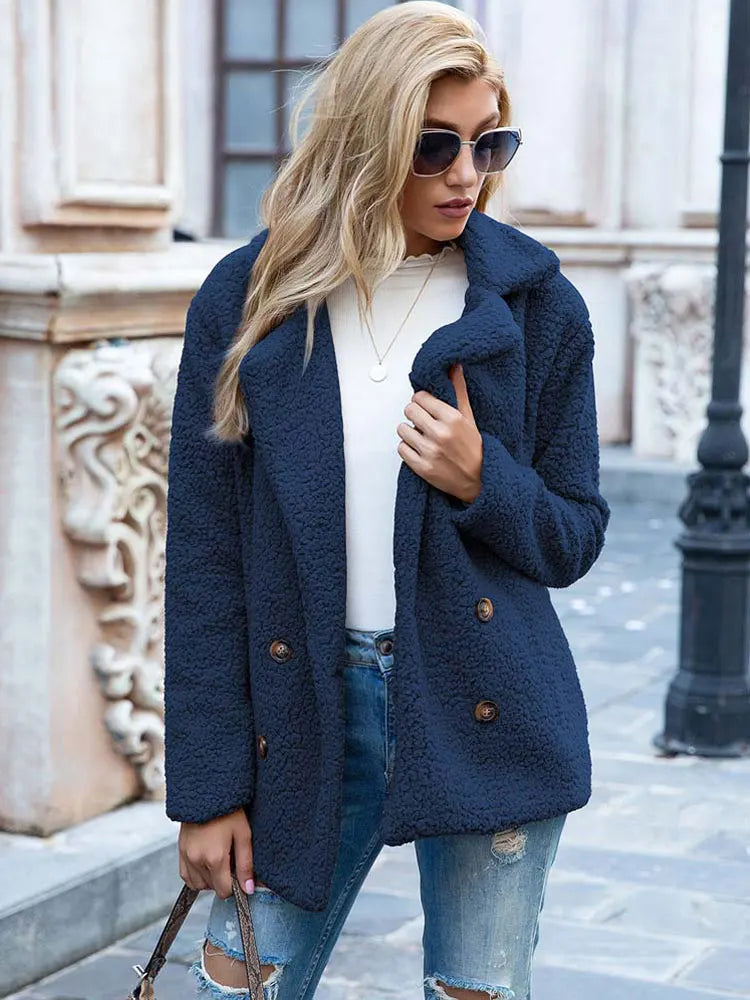 Krohn-e | Warmer Teddy-Mantel Damen