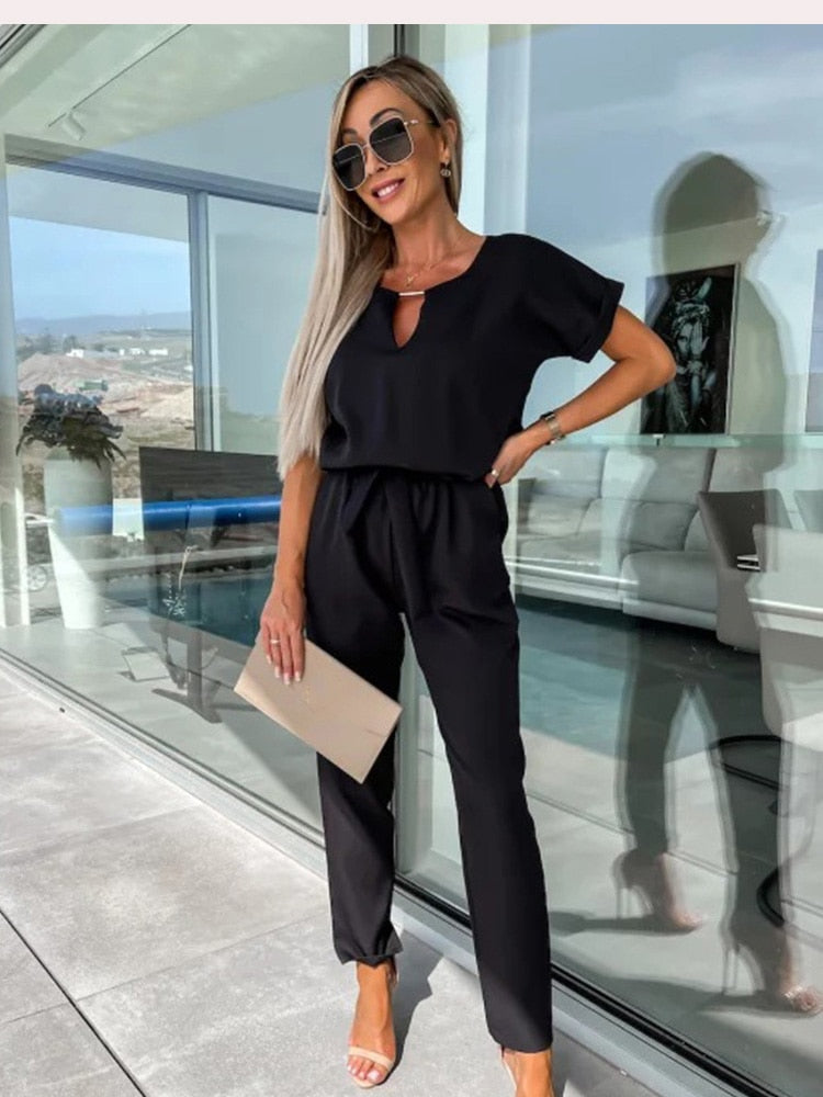 Elegant, weitbeiniger Damen-Jumpsuit