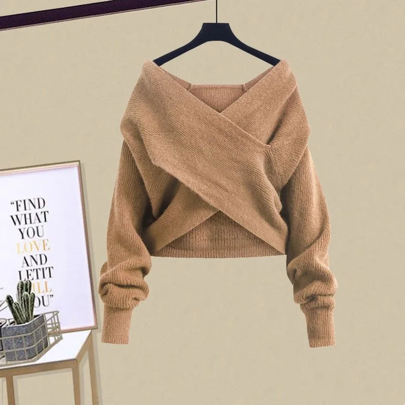 Stilvoller, einfacher Winterpullover von Klaudia