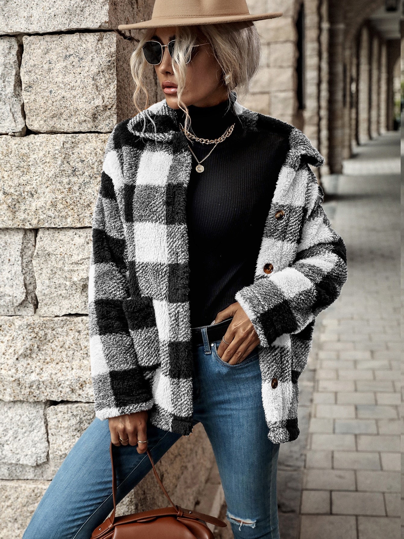 Krohn-e | Flanelljacke mit Knöpfen für Damen