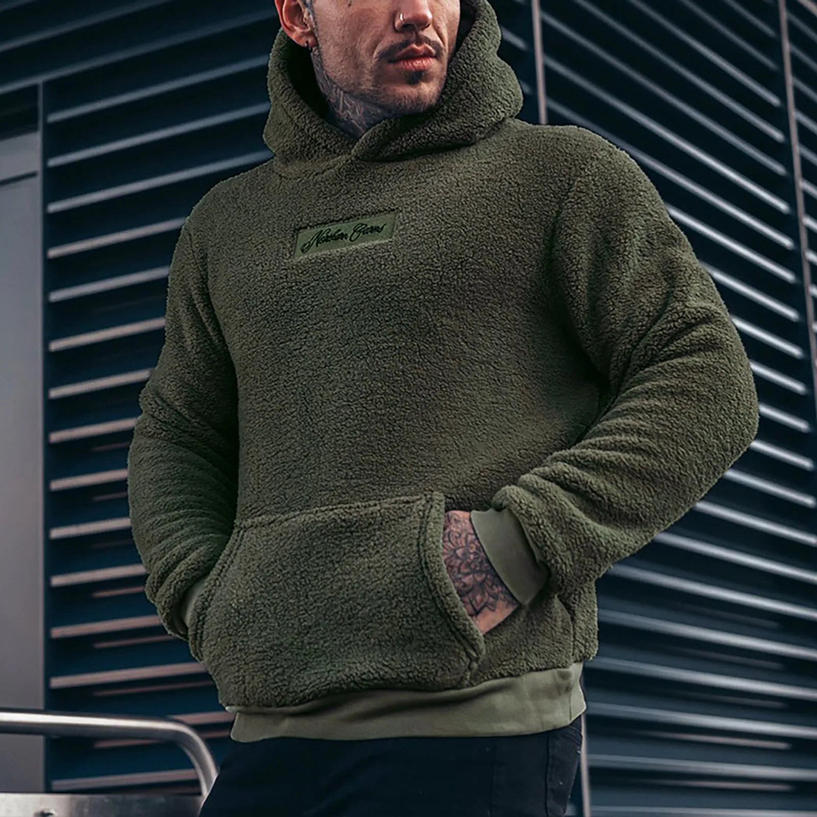 Krohn-e | Kapuzensweatshirt mit Premium Komfort Polyester Fleece Modern und Warm