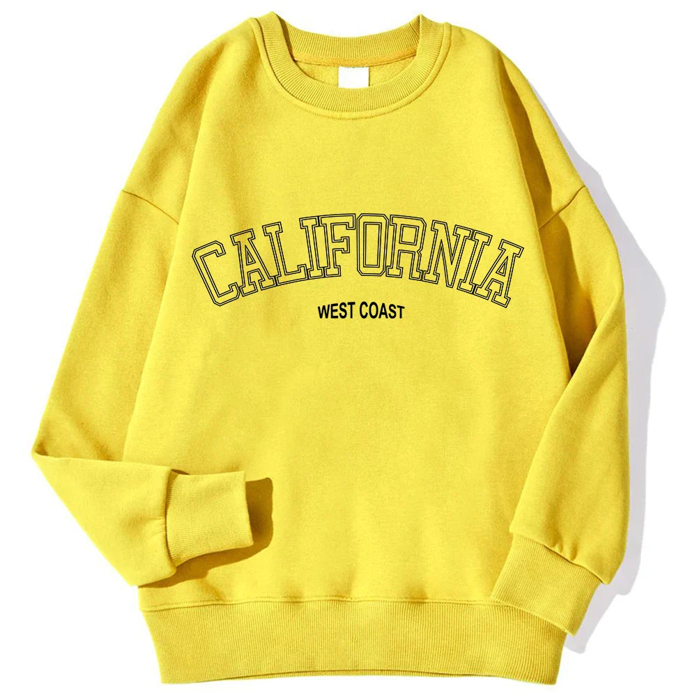 Trendiger Damen-Sweatshirt von Fudus mit Kalifornien Westküsten-Print