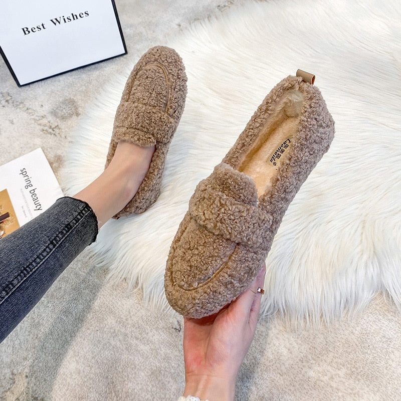 Damen-Plüschschuhe Emelia