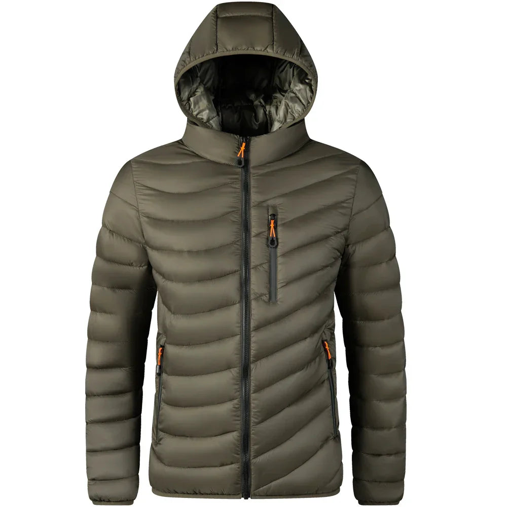 Krohn-e | Leichtgewichtige Pufferjacke mit Kapuze Polyester Warm und Praktisch