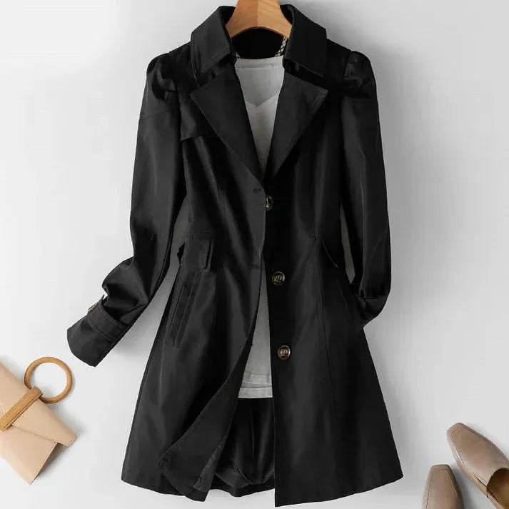 Krohn-e | Trenchcoat-Jacke mit Hübschem Schnitt für Gastgeber und Winter