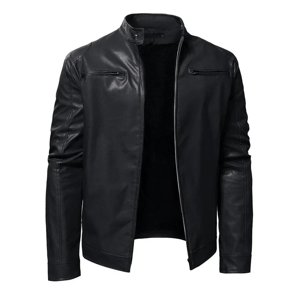 Krohn-e | Zeitlose Lederjacke mit Biker-Flair