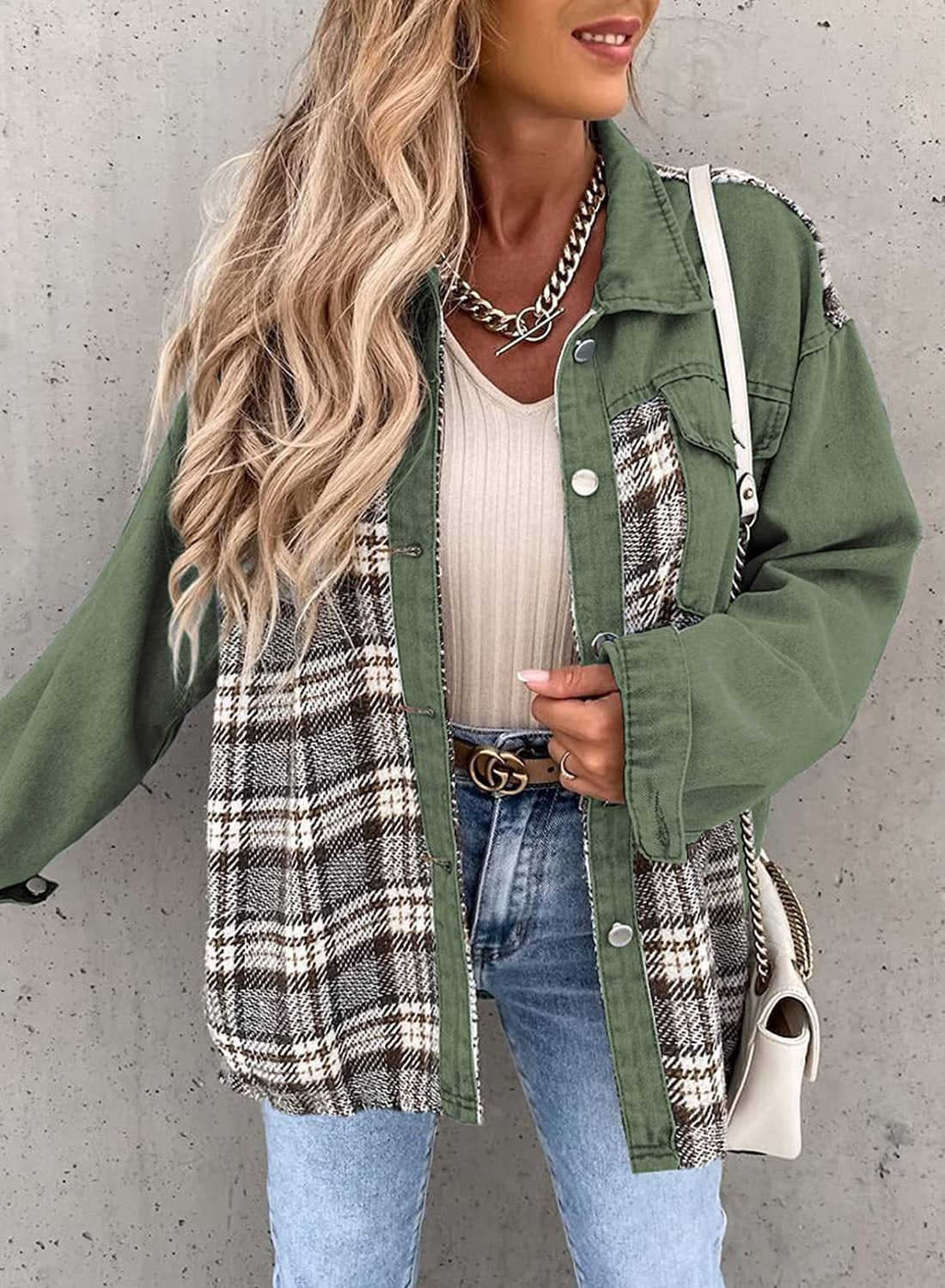 Jeansjacke mit langen Ärmeln und Knopfleiste – Rosalind