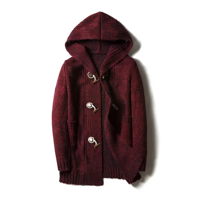 Krohn-e | Grob gestrickte Jacke mit Kapuze für Herren