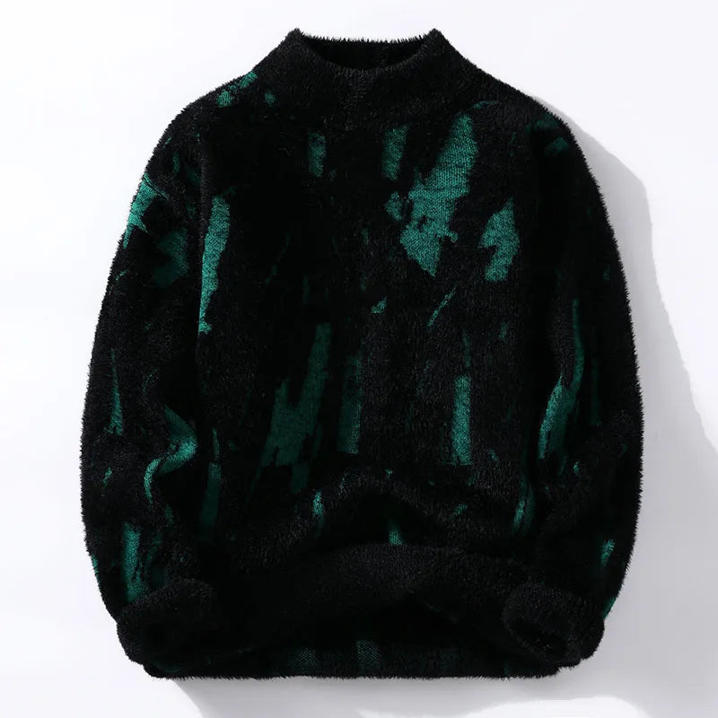 Krohn-e | Abstrakte Strickjacke Weich und Trendy Perfekt für Den Alltagsgebrauch
