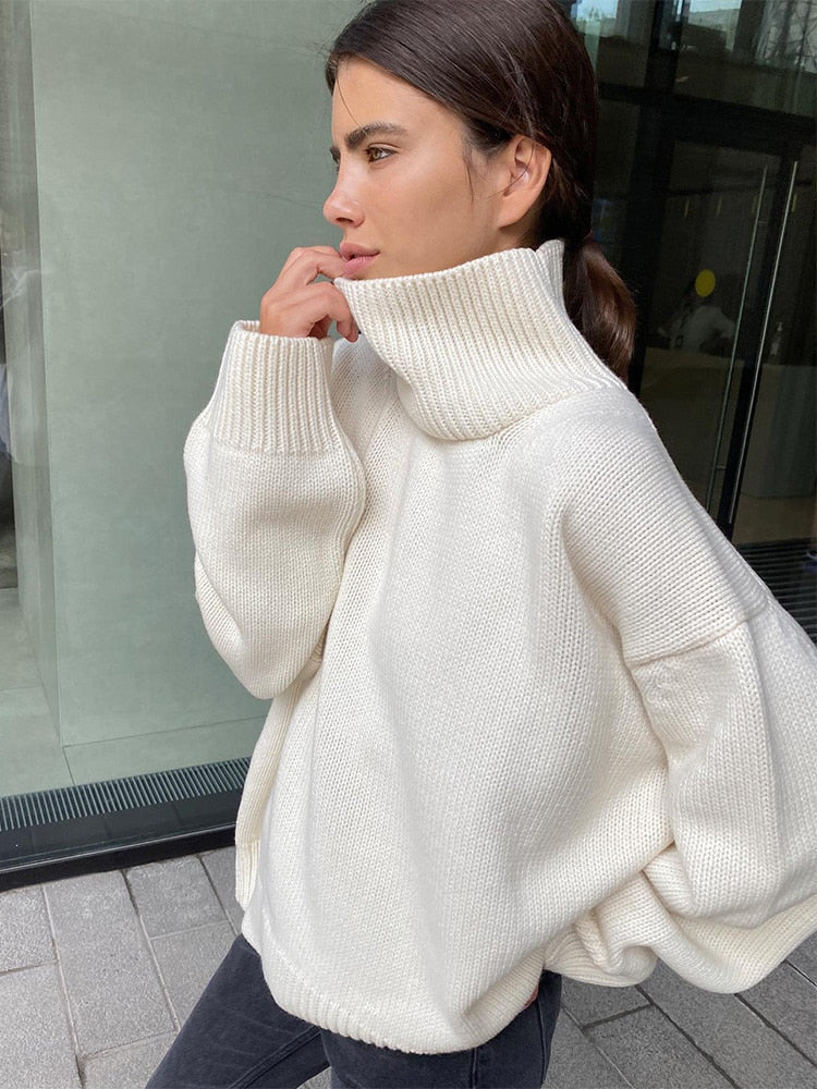 Krohn-e | Lässiger Lockerer Rollkragenpullover