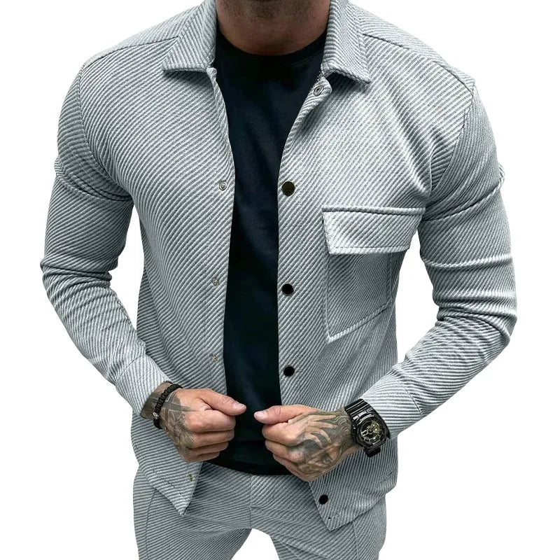 Krohn-e | Klassische Leichtgewicht Shirtjacke Polyester Moderner Komfort