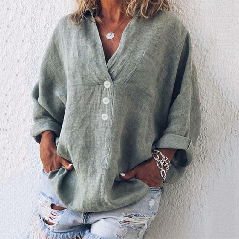 Elegante Leinenbluse von Fudus
