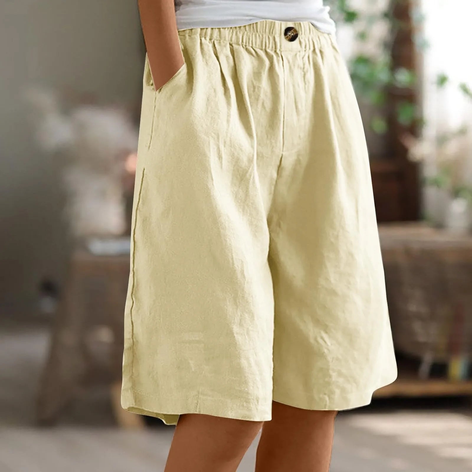 Krohn-e | Premium Baumwoll-Leinen Damenhose